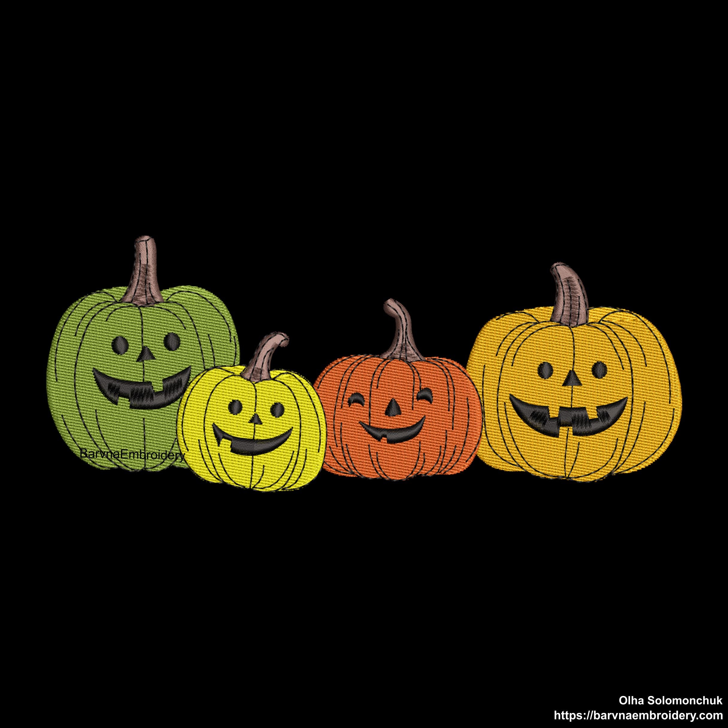 Pumpkins Machine Embroidery designs, Fall embroidery files, Digital download