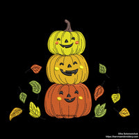 Pumpkins Machine Embroidery designs, Fall embroidery files, Digital download