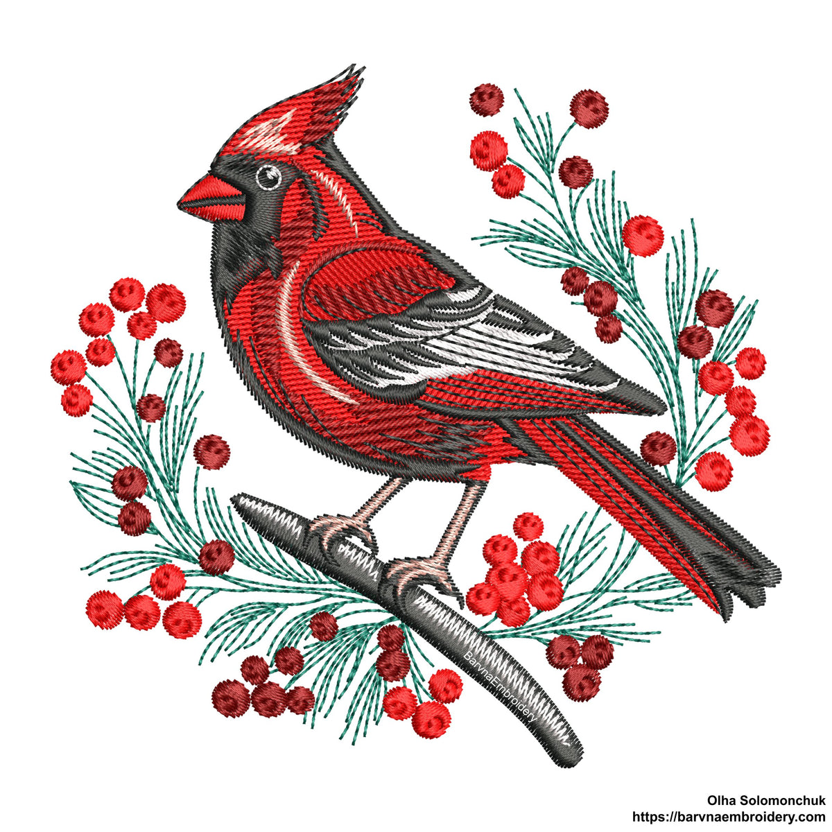 Cardinal Machine Design Cardinal Machine Embroidery designs. – BarvnaEmbroidery