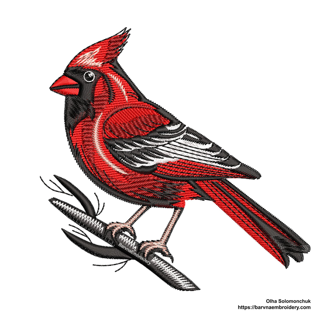 Cardinal Machine Design Cardinal Machine Embroidery designs. – BarvnaEmbroidery