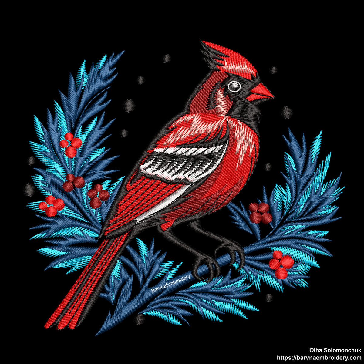 Cardinal Machine Design Cardinal Machine Embroidery designs. – BarvnaEmbroidery