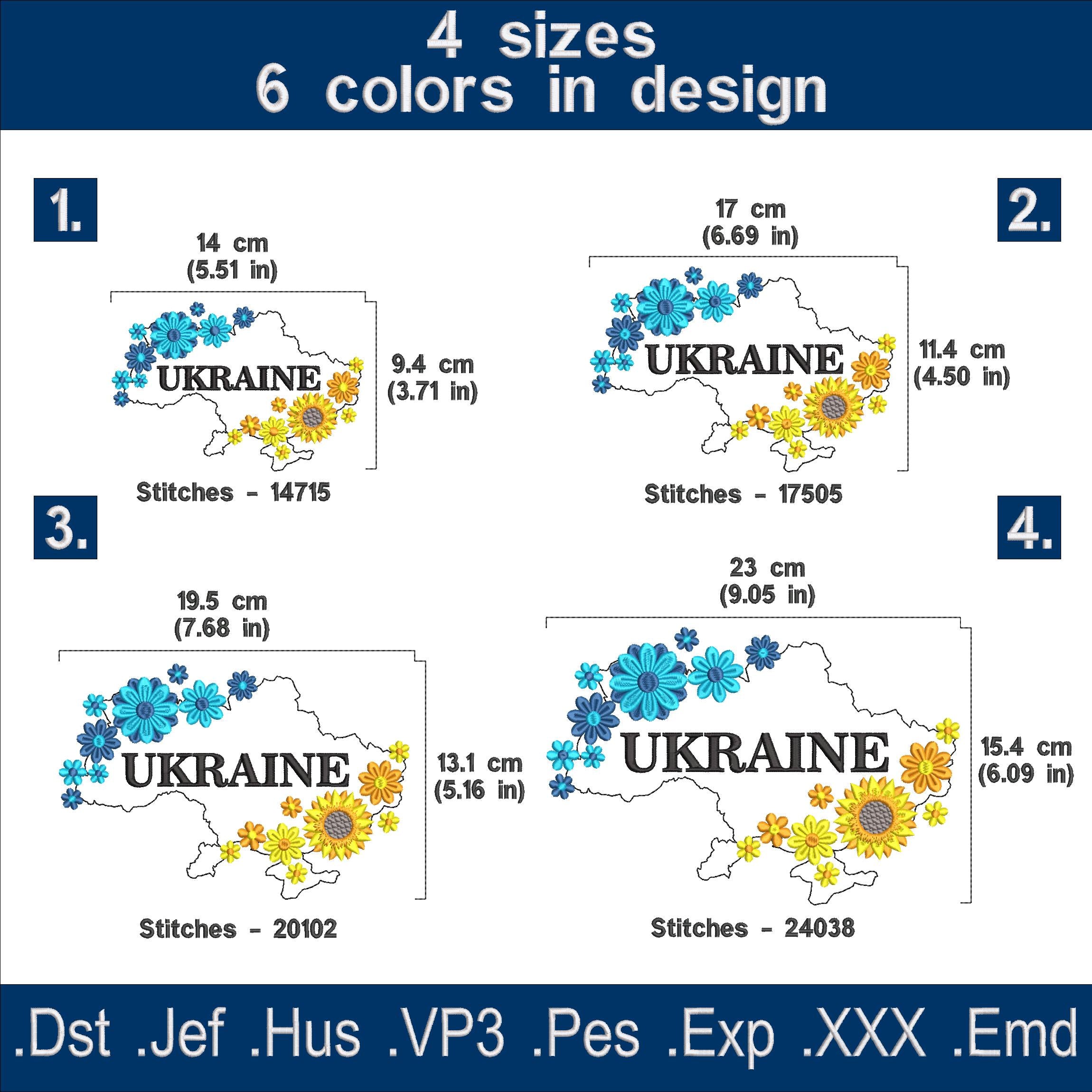 Ukraine Machine embroidery designs, Map of Ukraine Embroidery files.