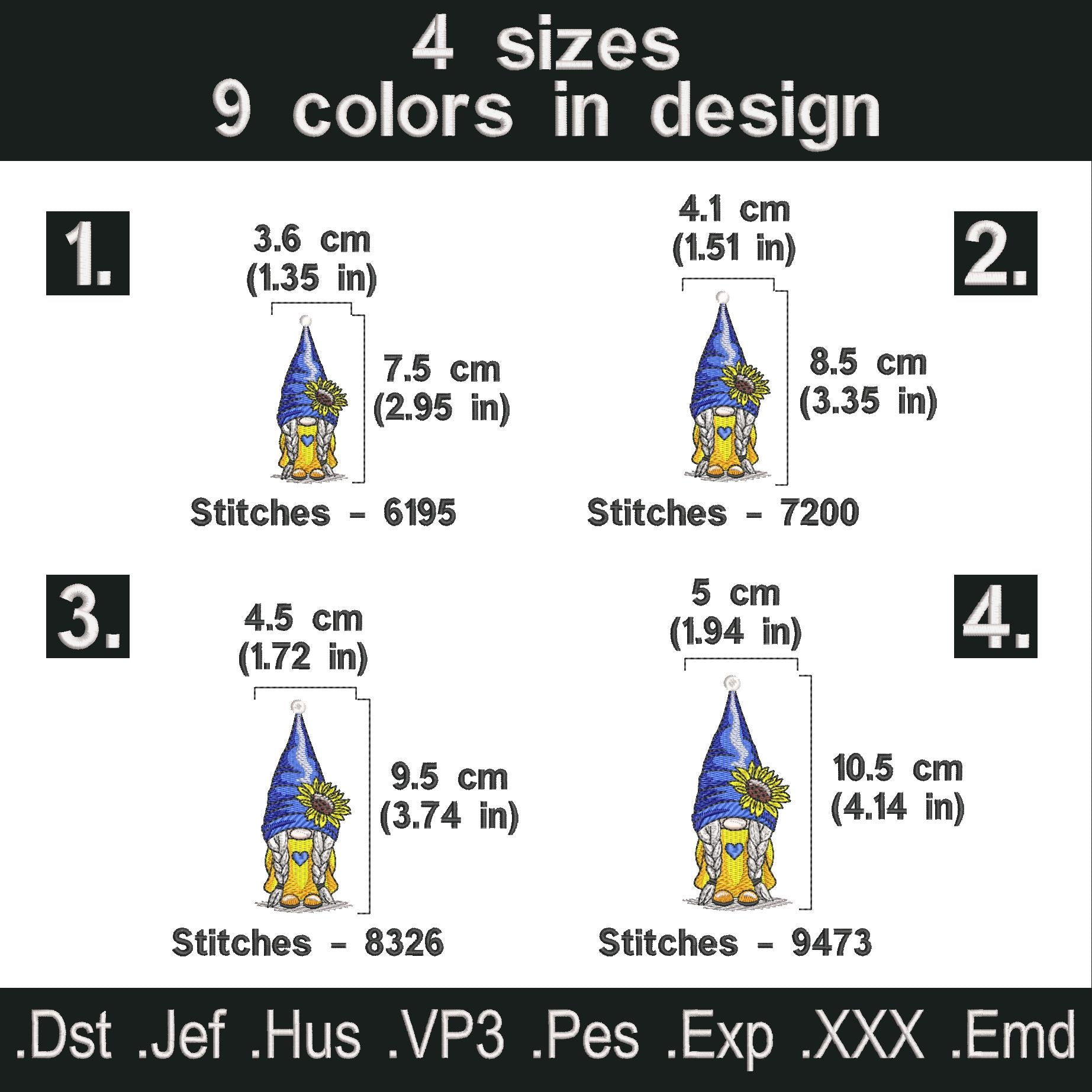 Ukrainian gnome girl Machine embroidery designs