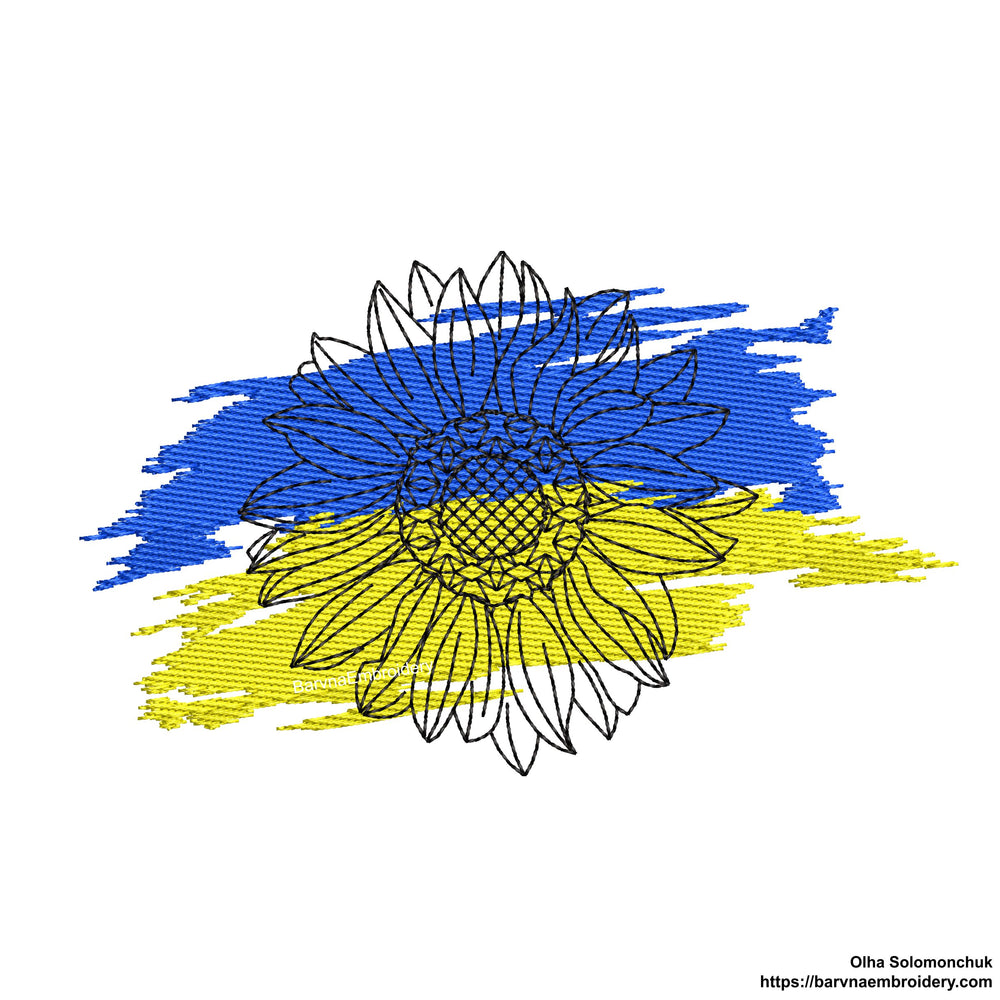 Ukraine Machine embroidery designs, Ukrainian flag embroidery design, Sunflower embroidery file, Instant download, Digital file Ukraine