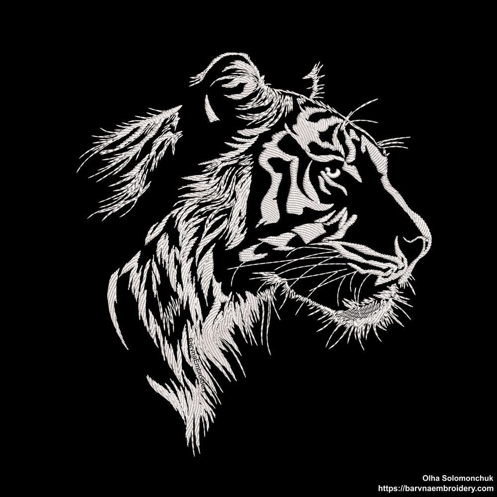 Tiger Machine embroidery designs, Animals Embroidery files, Instant download