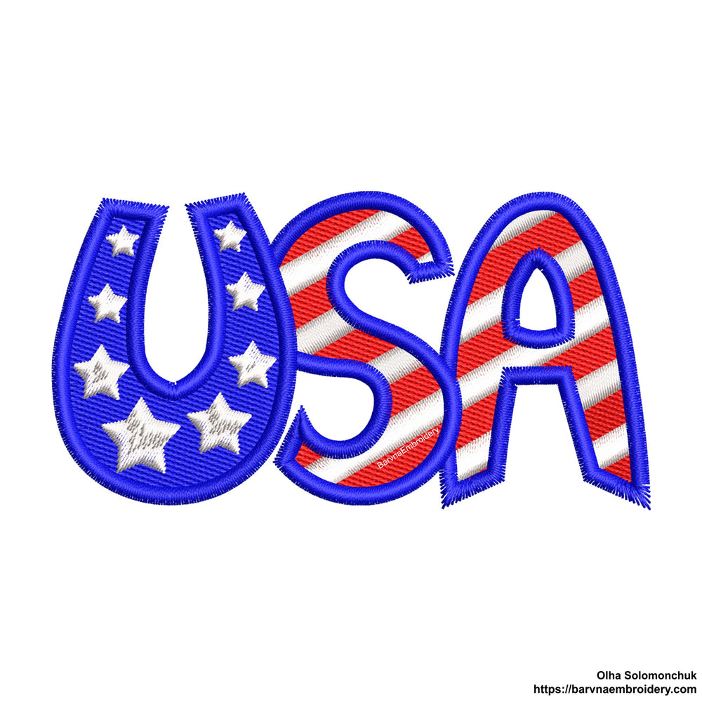 USA Machine embroidery designs, 4th of july embroidery design