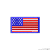 USA flag Mschine embroidery design, American flag embroidery files, Instant download