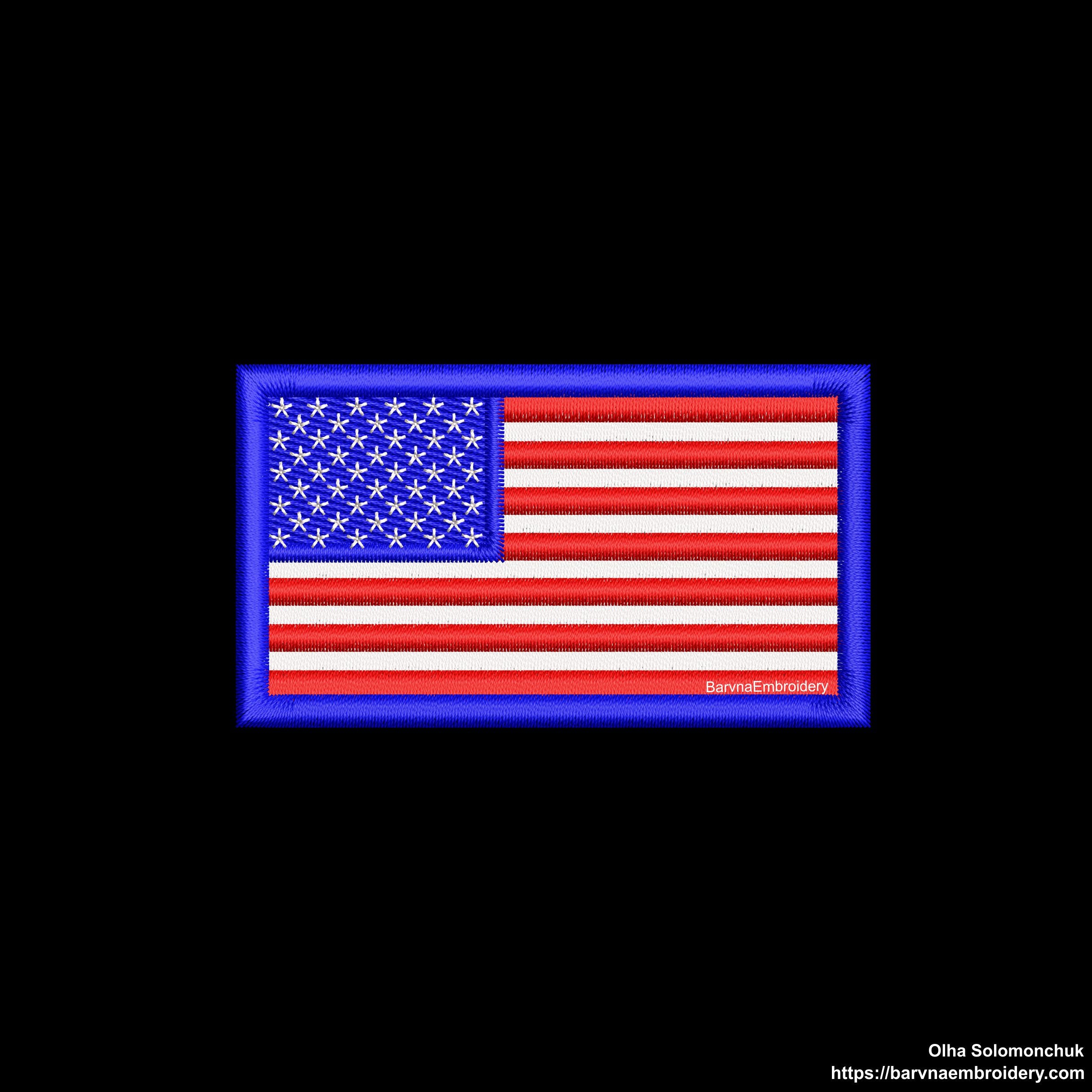 USA flag Mschine embroidery design, American flag embroidery files, Instant download
