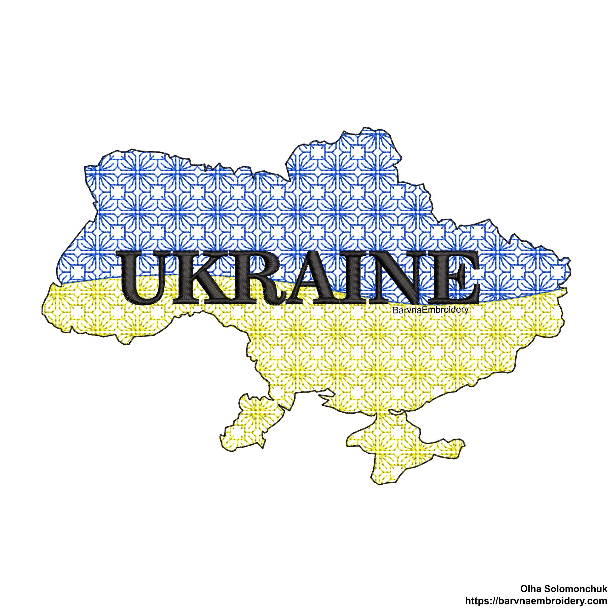 Ukraine Machine embroidery designs, Map of Ukraine Embroidery files, Instant download