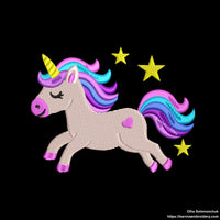 Unicorn Embroidery Design – Cute Machine Embroidery File for Girls – Instant download