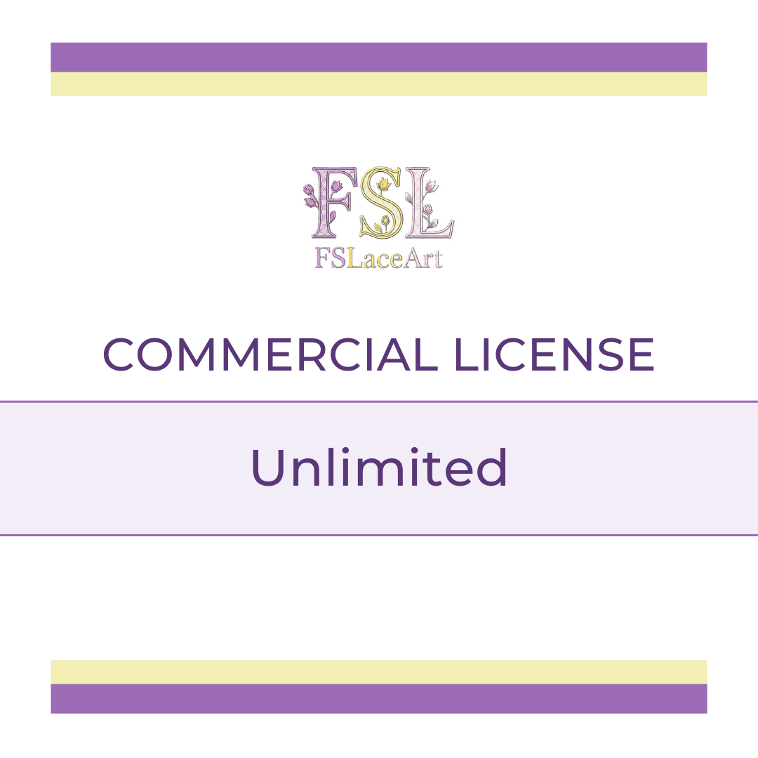 Unlimited commercial license for all FSL embroidery designs

