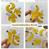 Collection of stitched Banana FSL lace earring pieces