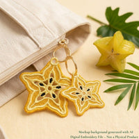 Carambola star fruit FSL design used as a bag keychain charm