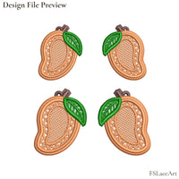 Mango FSL embroidery design file preview, four color options