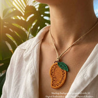 Mango FSL design worn as a pendant necklace
